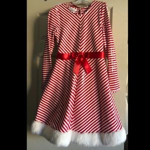 BONNIE JEAN Red and White Sequins Christmas Dress